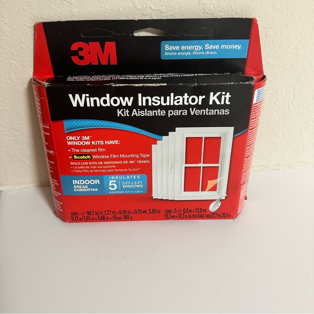 3M Window Insulator Kit for 5 Windows – New Sealed